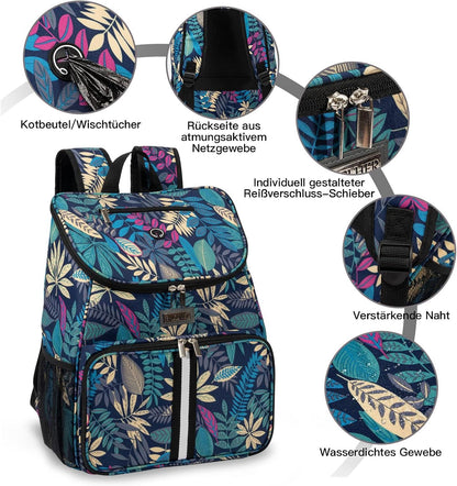 Dog Travel Backpack - Airline Approved Pet Carrier with Collapsible Bowls and Food Baskets