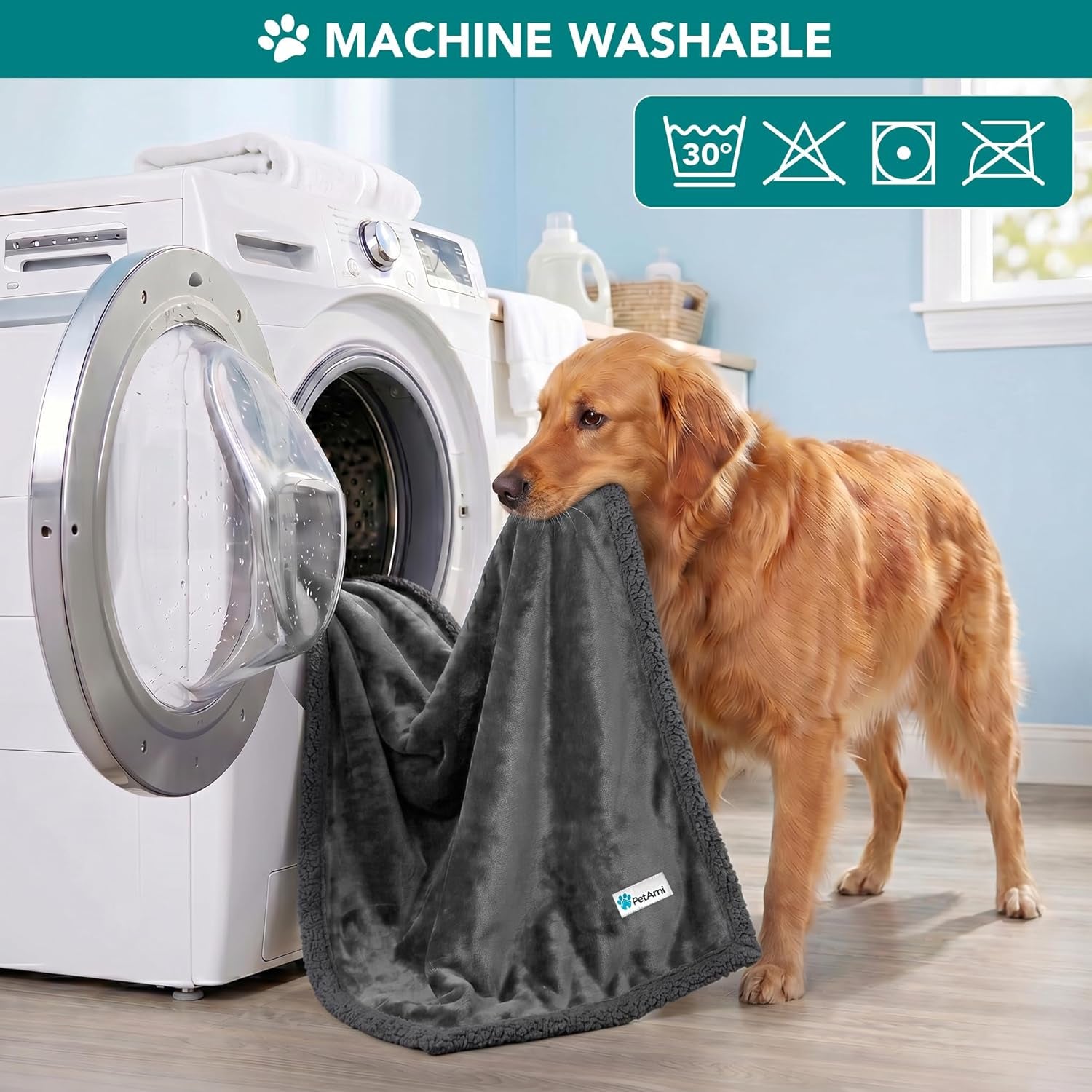 Dog Blanket for Large Medium Pets Cats, 80X60 Twin XL, Solid Gray