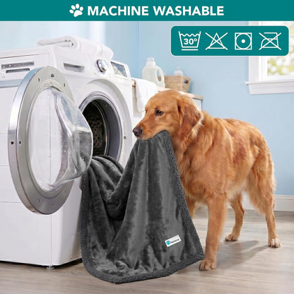 Dog Blanket for Large Medium Pets Cats, 80X60 Twin XL, Solid Gray