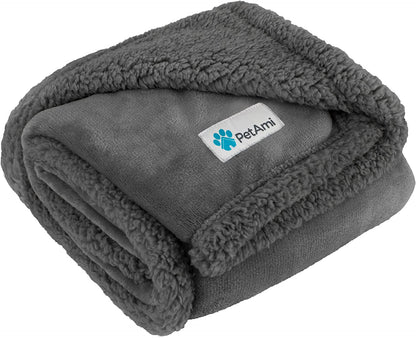 Dog Blanket for Large Medium Pets Cats, 80X60 Twin XL, Solid Gray