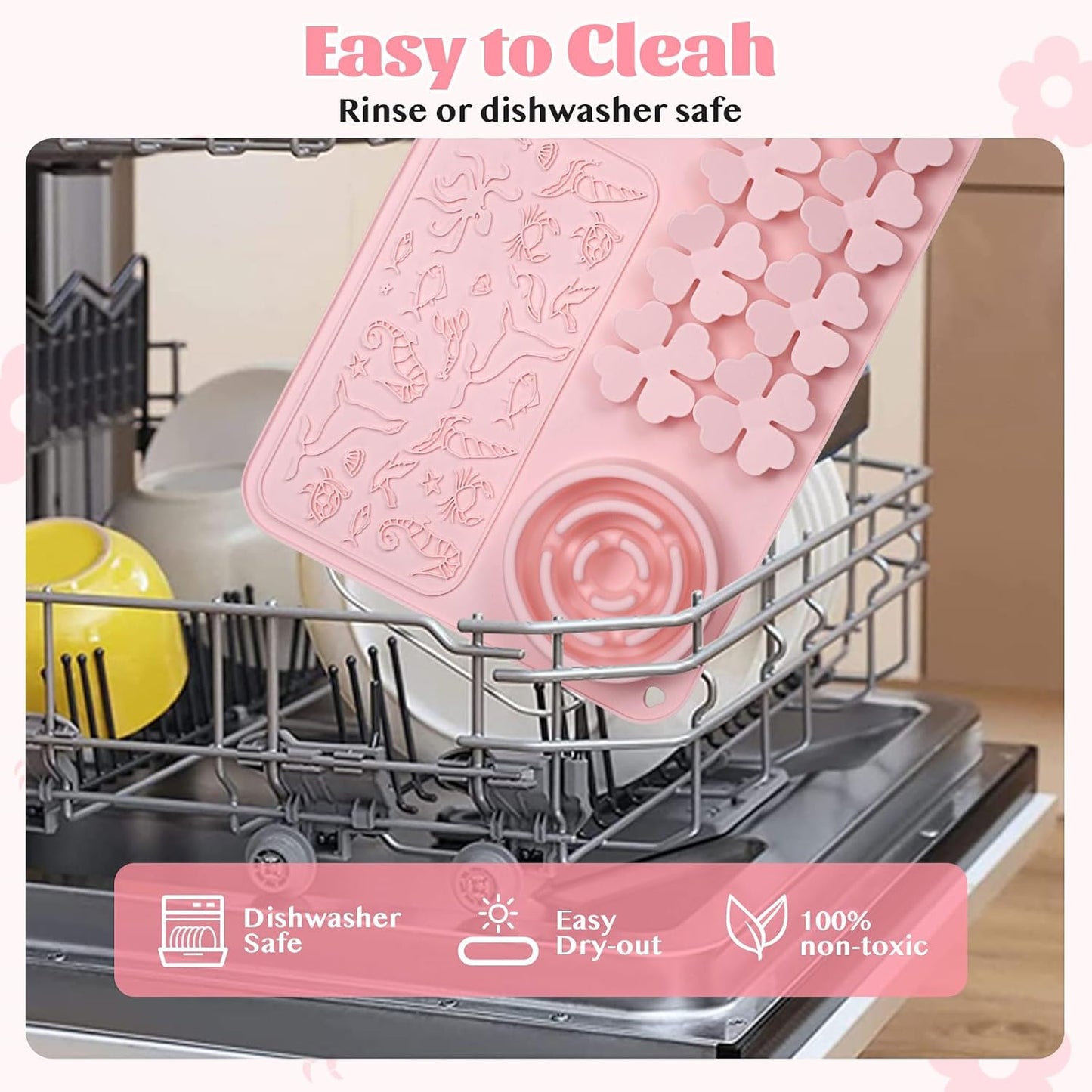 Silicone Lick Mat for Dogs and Cats – Interactive Slow Feeder and Puzzle Mat for All Breeds, Non-Slip Design with Spatula for Fast Eaters