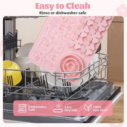Silicone Lick Mat for Dogs and Cats – Interactive Slow Feeder and Puzzle Mat for All Breeds, Non-Slip Design with Spatula for Fast Eaters