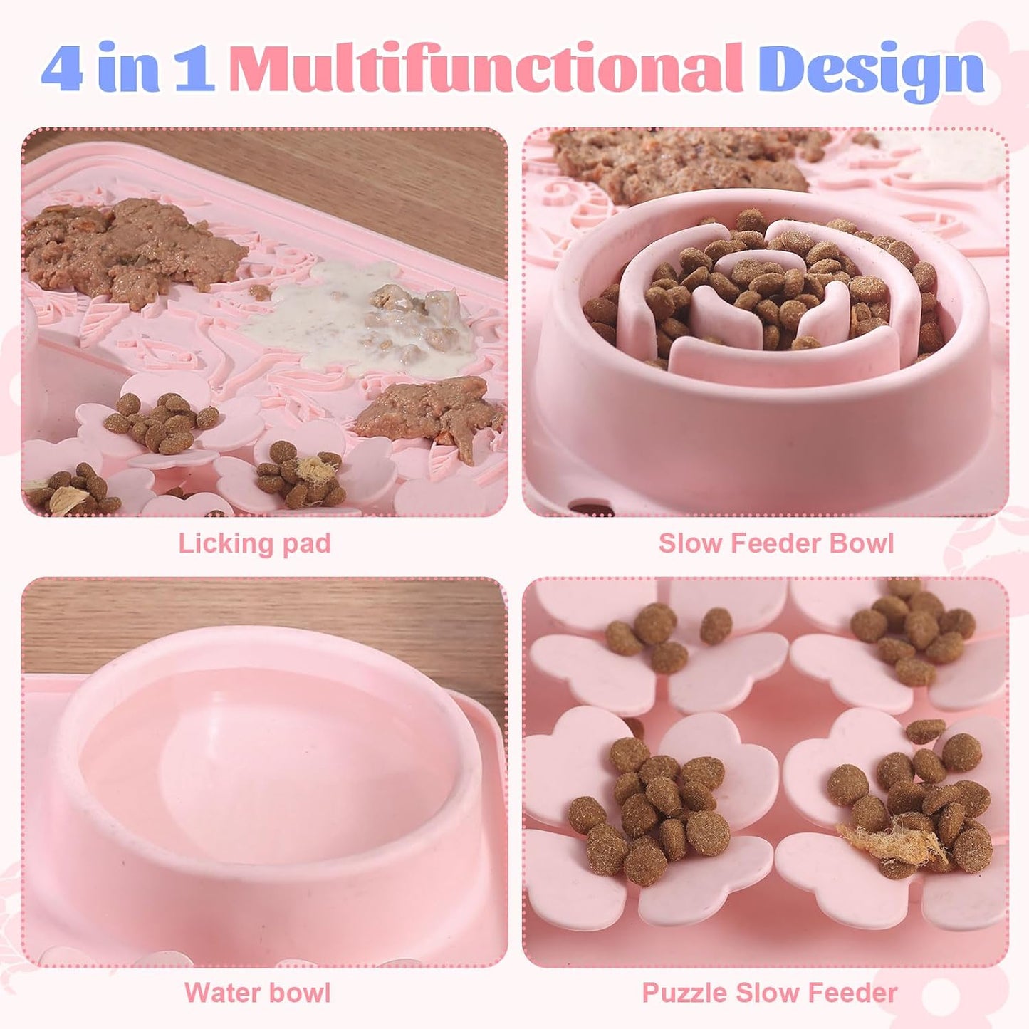 Silicone Lick Mat for Dogs and Cats – Interactive Slow Feeder and Puzzle Mat for All Breeds, Non-Slip Design with Spatula for Fast Eaters