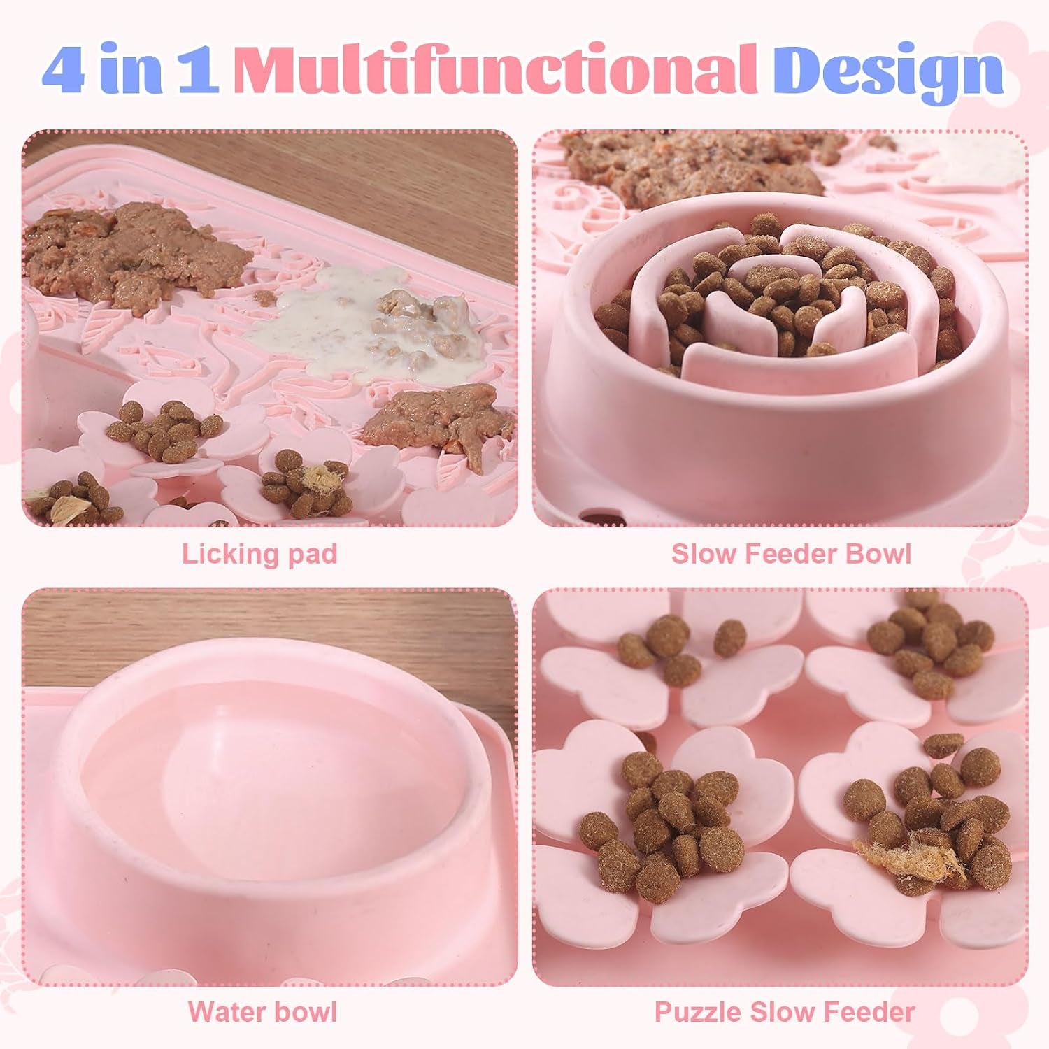 Silicone Lick Mat for Dogs and Cats – Interactive Slow Feeder and Puzzle Mat for All Breeds, Non-Slip Design with Spatula for Fast Eaters